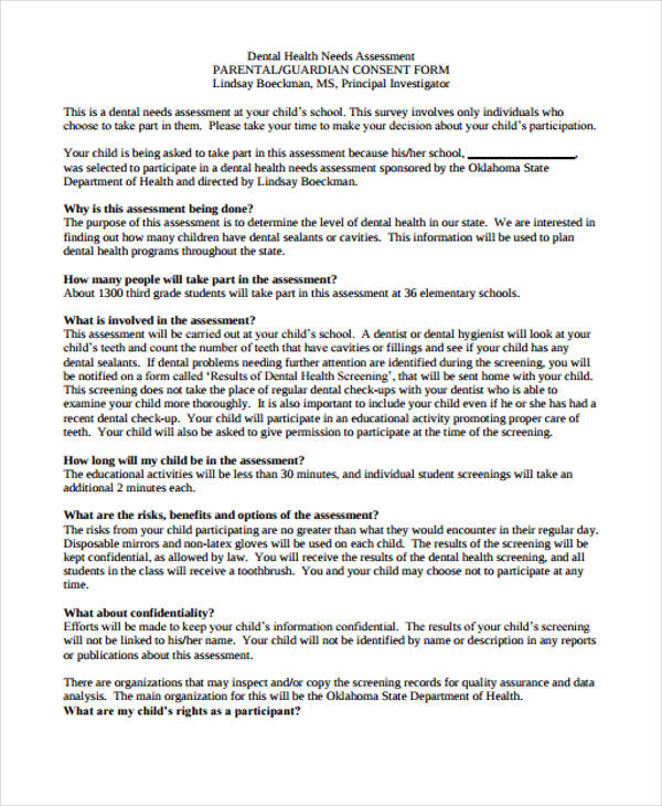 oral health needs assessment form1