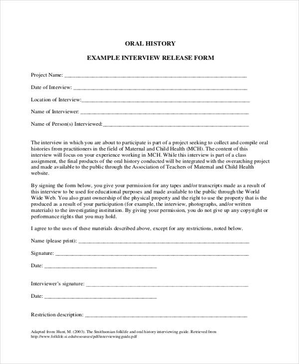 oral history interview release form1