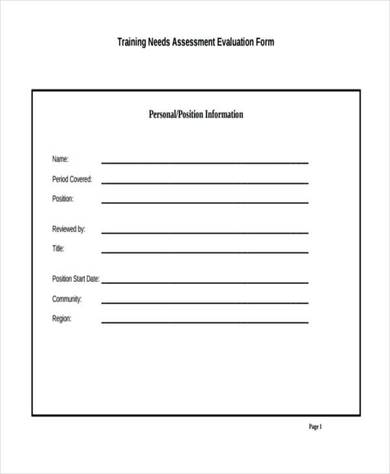 FREE 29+ Needs Assessment Forms in MS Word | PDF | Excel