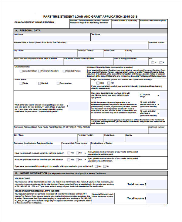 part time student grant application form2