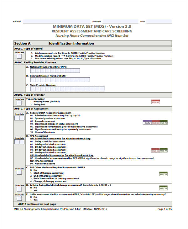 patient comprehensive nursing assessment form1