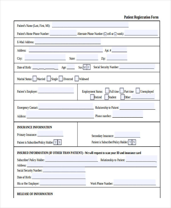 FREE 50 Printable Registration Forms