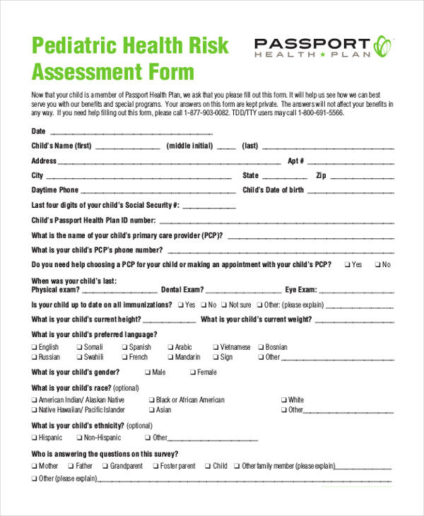 pediatric health risk assessment form1