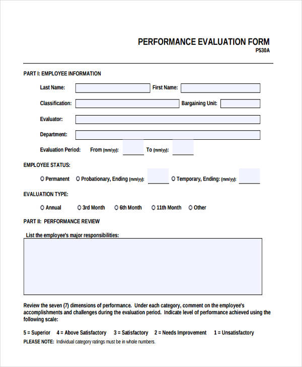 FREE 25+ Performance Appraisal Form Samples, PDF, MS Word, Google Docs