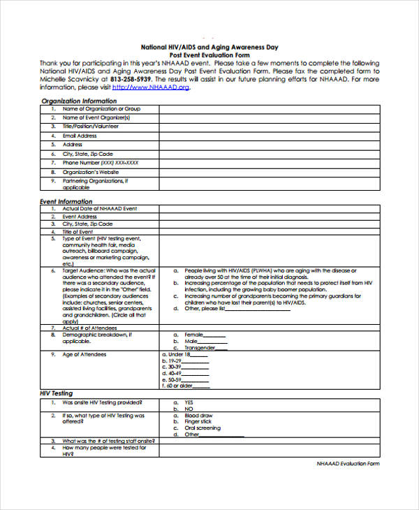 FREE 18 Sample Event Feedback Forms In PDF MS Word Excel