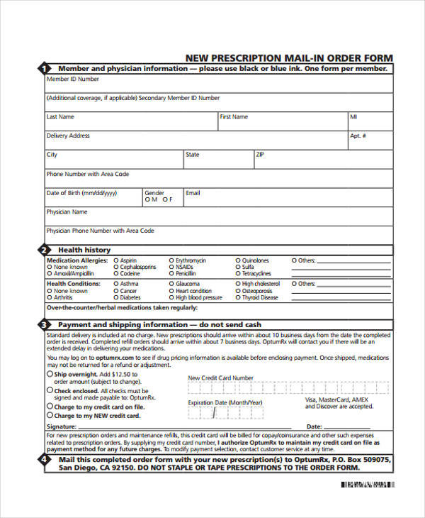 prescription mail service order form1
