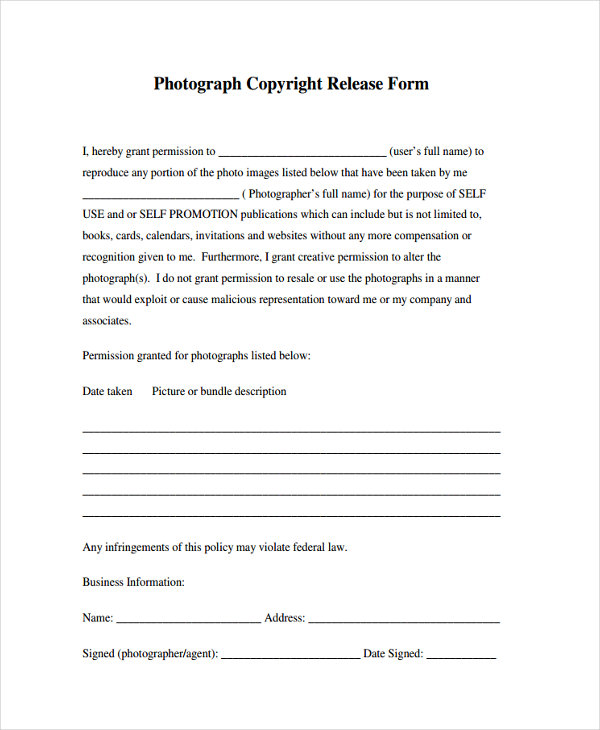 FREE 25+ Print Release Form Samples, PDF, MS Word, Google Docs