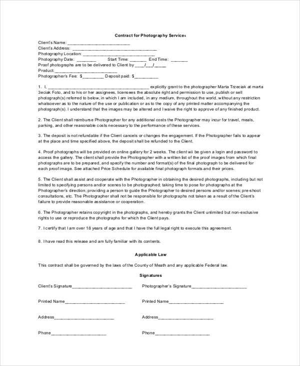 How To Write A Photography Contract How To Write A Photography Contract