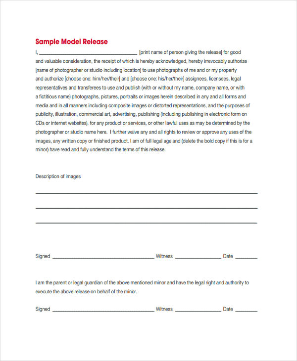 FREE 25+ Print Release Form Samples, PDF, MS Word, Google Docs