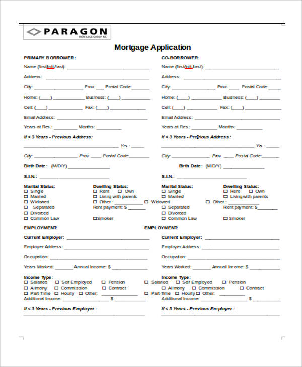 Free 11 Sample Real Estate Application Forms In Pdf Excel Ms Word