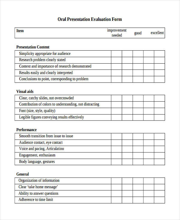 research oral presentation form