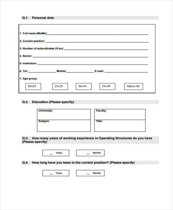 FREE 29+ Sample Needs Assessment Forms in PDF Excel MS Word