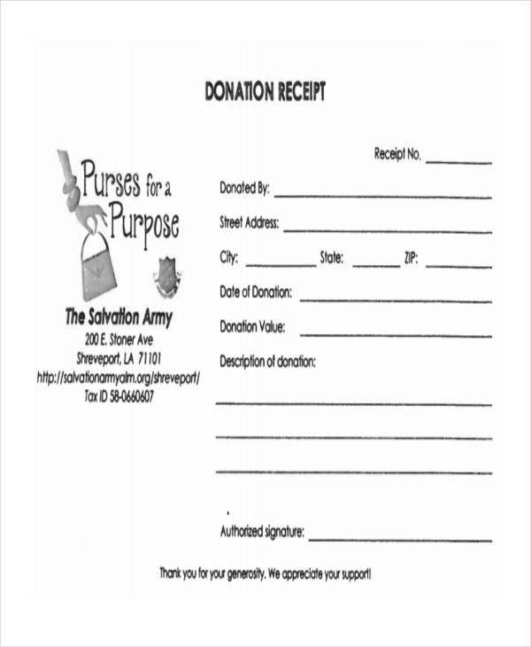 FREE 12+ Donation Receipt Forms in PDF MS Word Excel