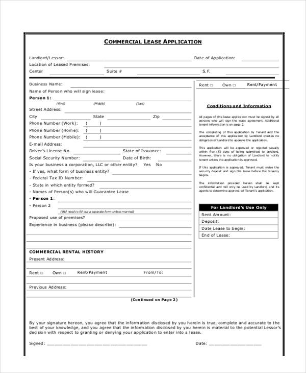 free-8-commercial-lease-application-forms-in-pdf-ms-word