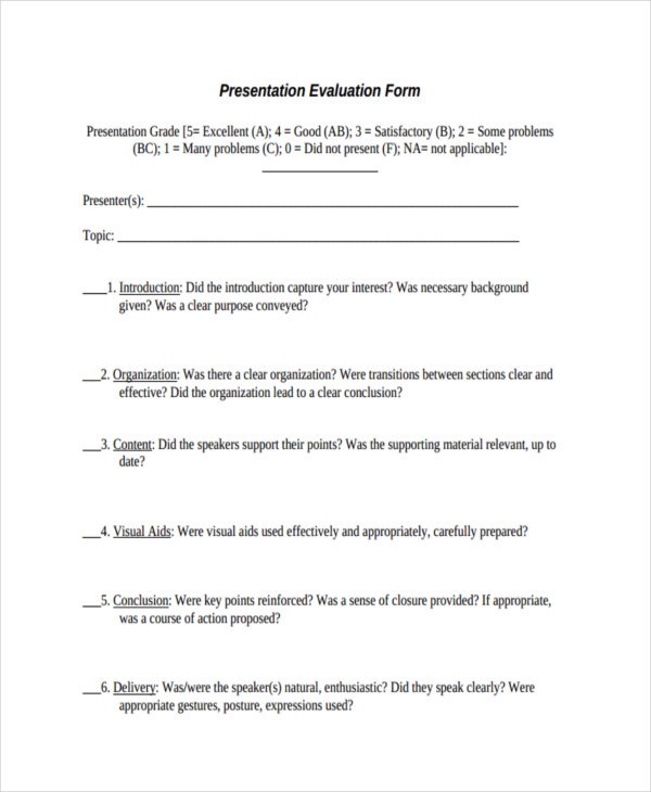 sample formal presentation