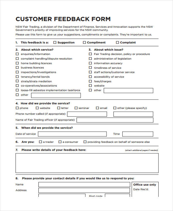 FREE 19+ Presentation Feedback Forms in PDF | MS Word | Excel