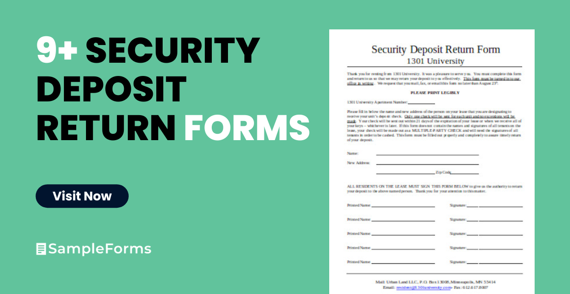 security deposit return form