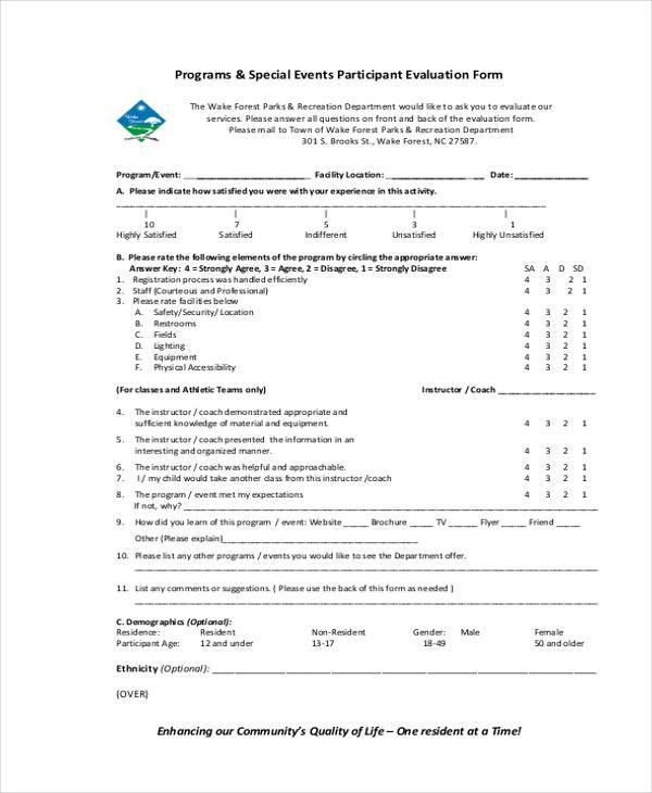 special event participant evaluation form3
