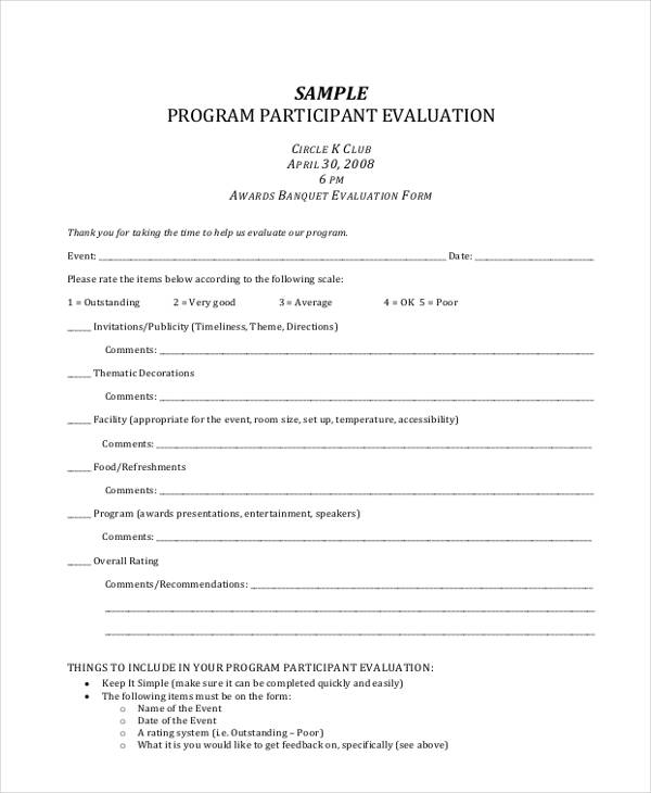 special event participant evaluation form4