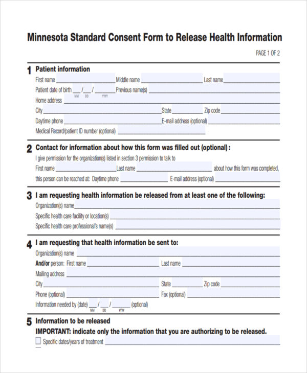 Free 21 Print Release Forms In Pdf Ms Word 4560