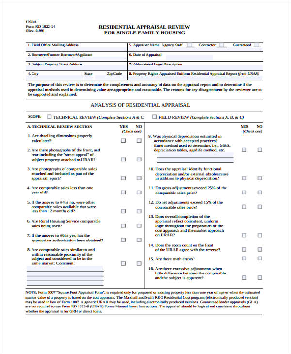 free-7-sample-residential-appraisal-forms-in-pdf