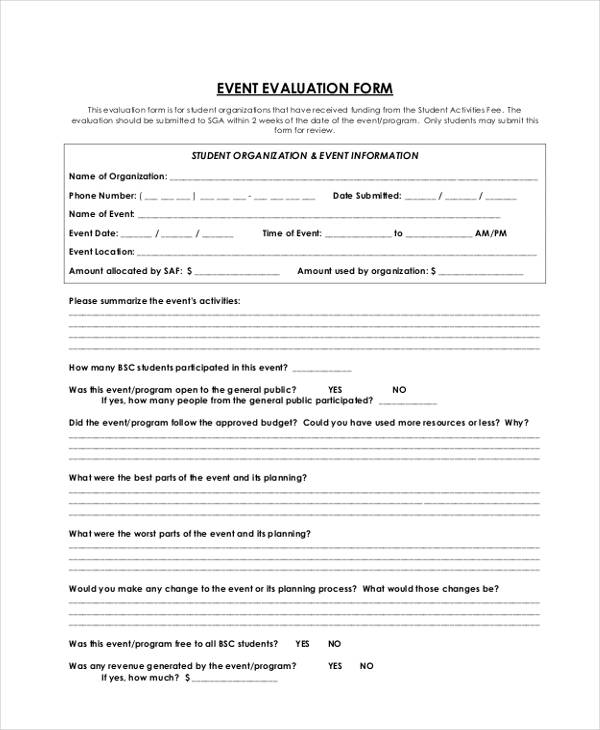 student activities event evaluation form1