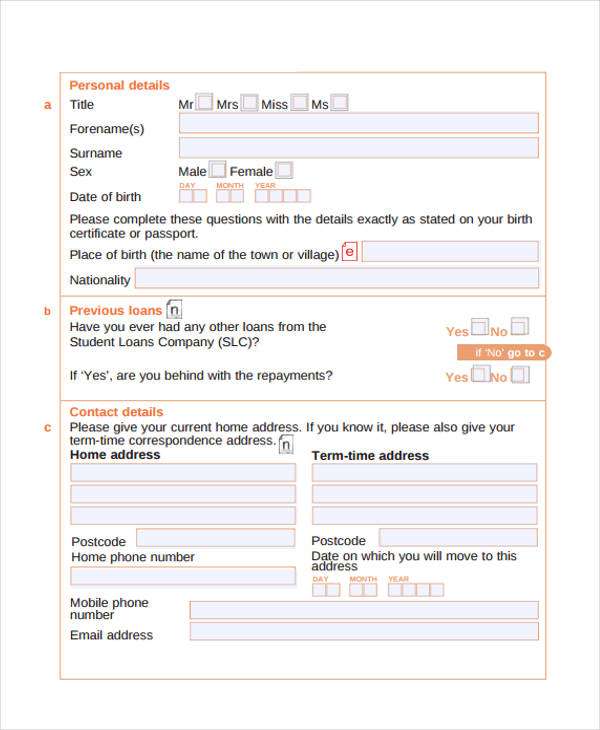student disability allowance application form