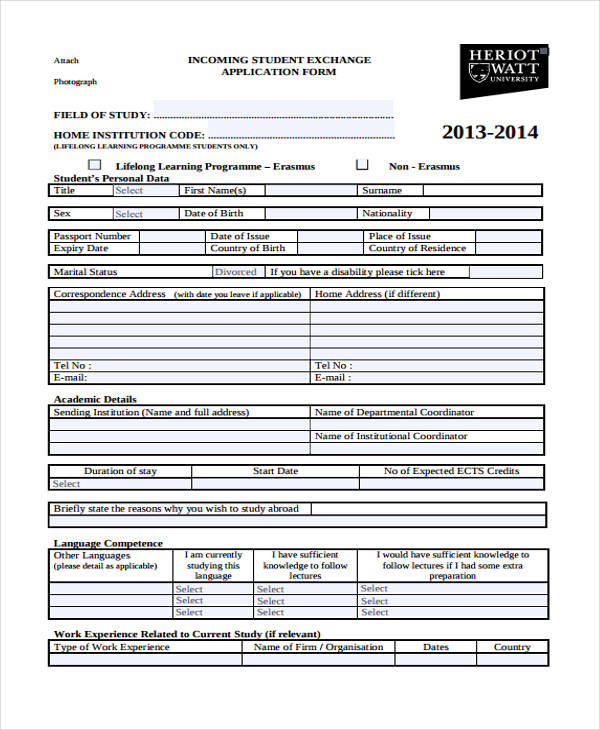 student exchange program application form1