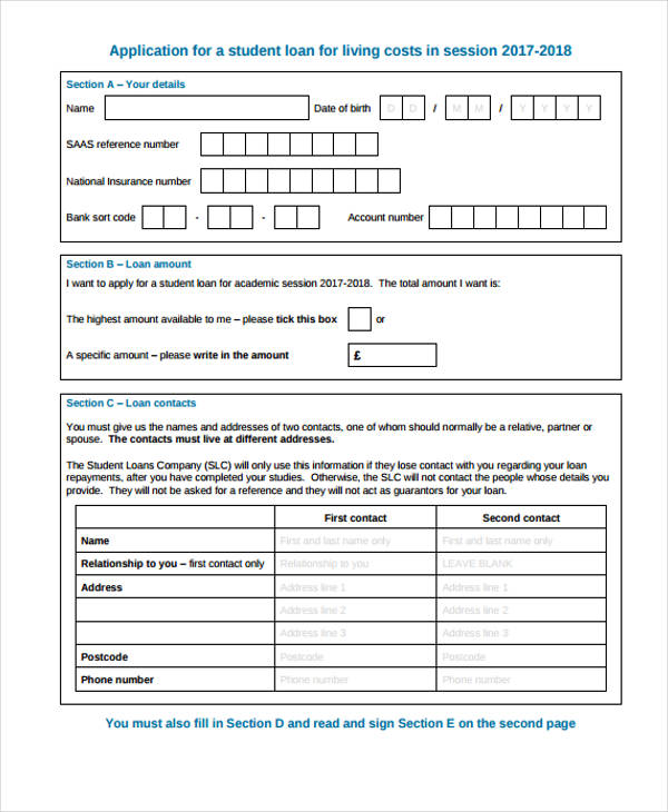 free-7-sample-students-loan-application-forms-in-pdf-ms-word