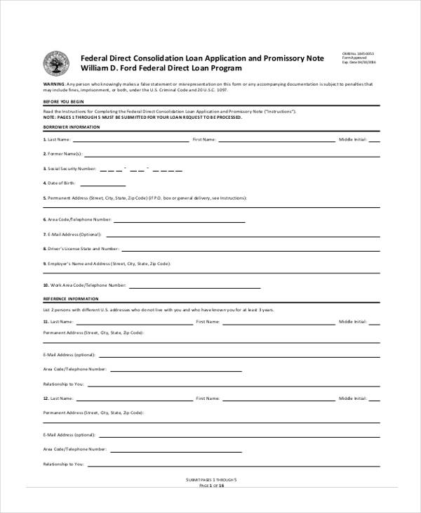 student loan consolidation application form1