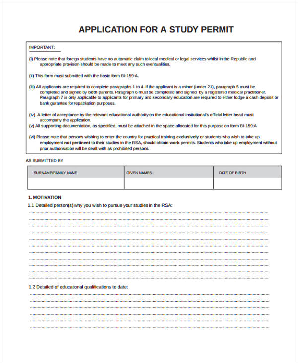 FREE 42+ Student Application Forms in PDF | MS Word | Excel