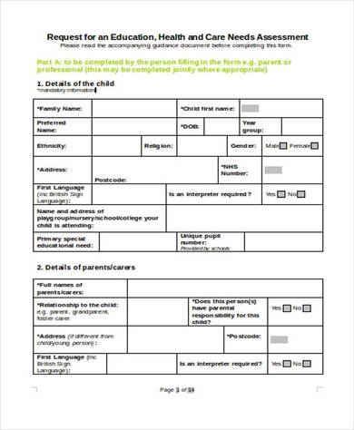 FREE 29+ Needs Assessment Forms in MS Word | PDF | Excel