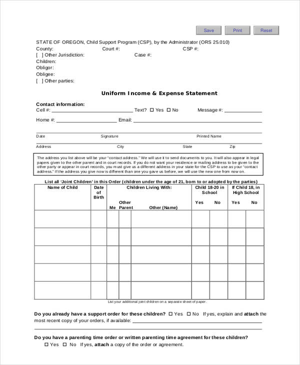 Order Income Forms FREE 10+ Income and Expense Forms in PDF | MS Word