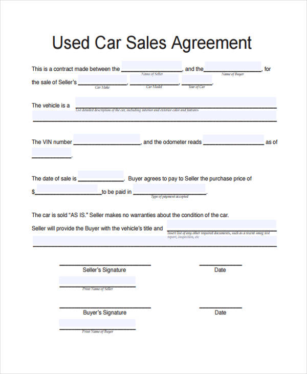 FREE 35+ Sales Agreement Form Samples, PDF, MS Word, Google Docs