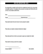 employee complaint form template word