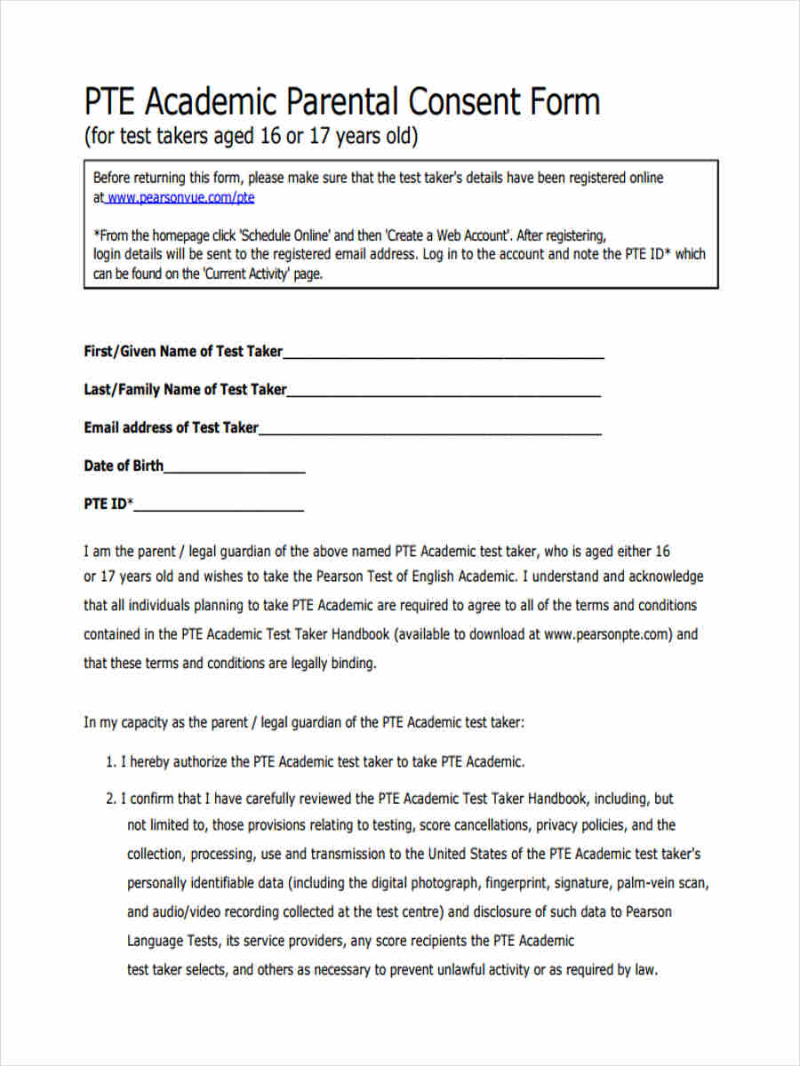 FREE 11+ Parental Consent Forms in PDF | Ms Word | Excel