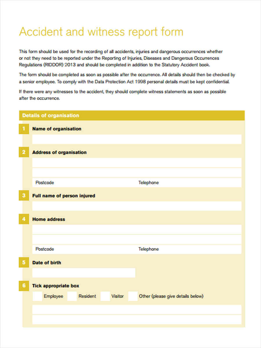 accident witness report