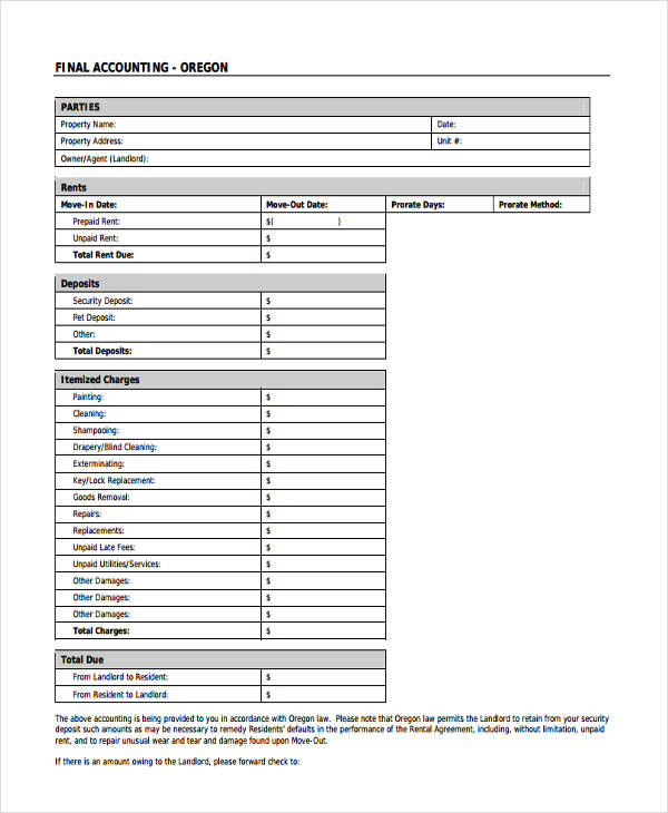 accounting form