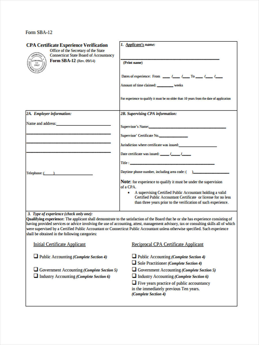 FREE 5+ Verification Accounting Forms in PDF