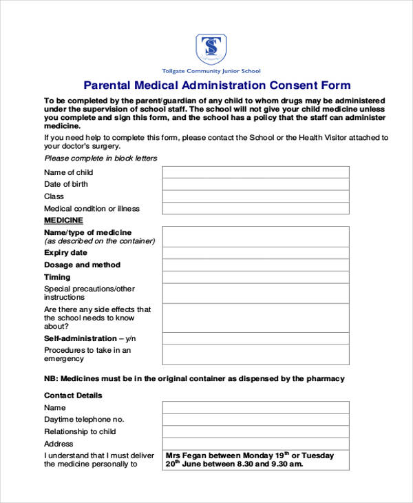 administration medicines parental
