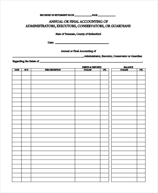 FREE 20+ Accounting Forms in PDF | Ms Word | Excel