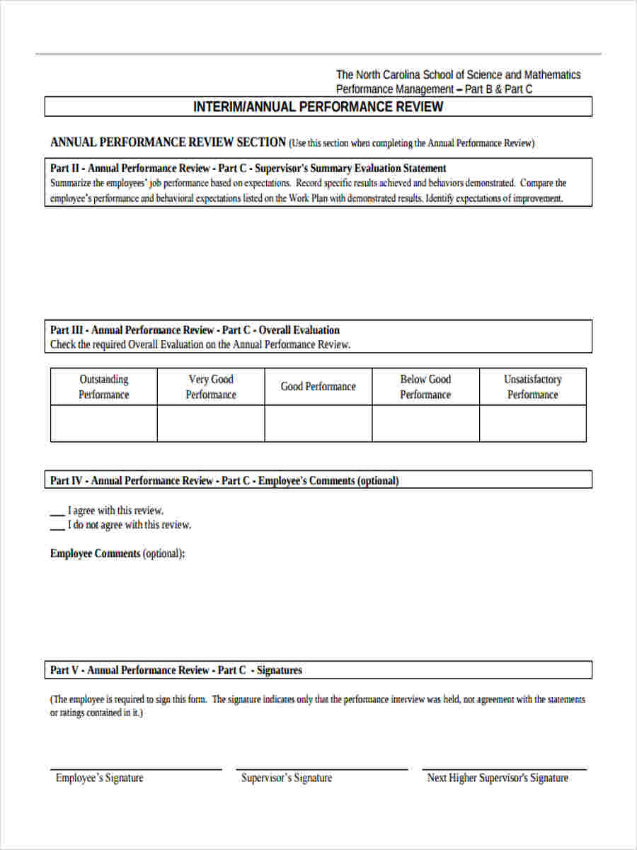 annual performance review form