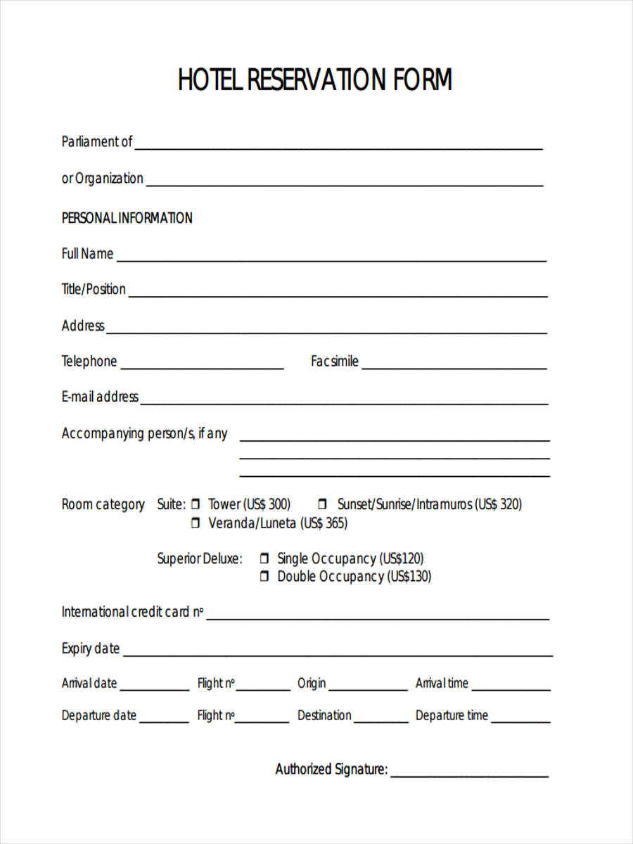 Registration Form Template Word Free