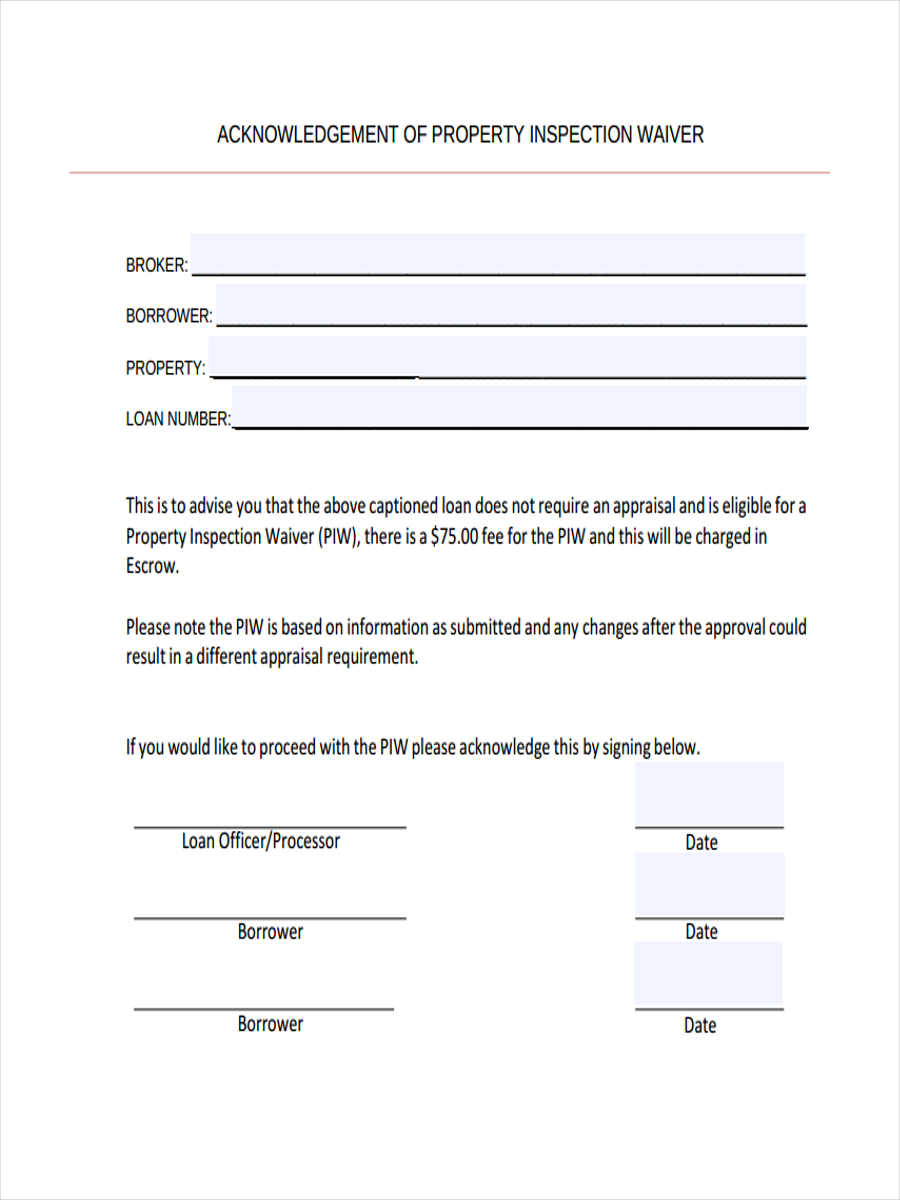 free-6-appraisal-waiver-forms-in-pdf-ms-word