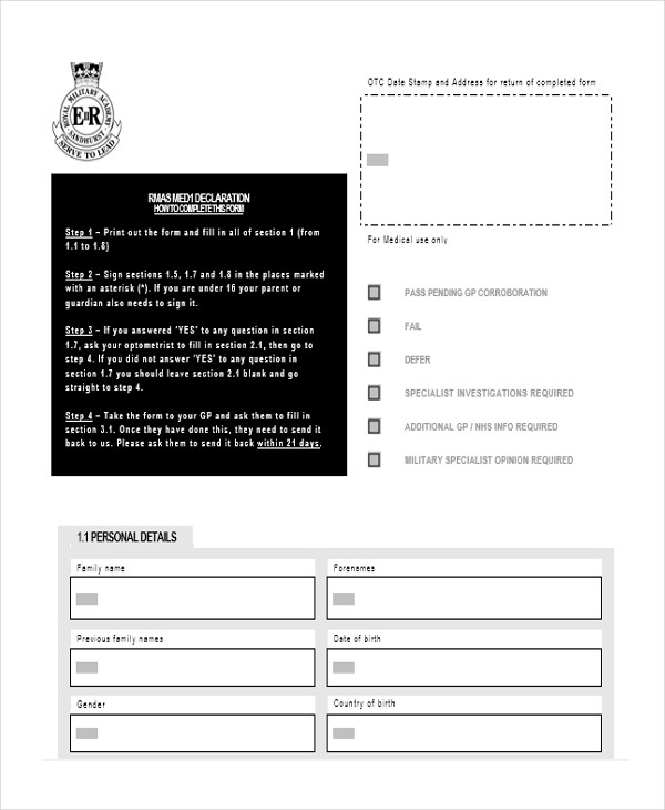 army medical procedure