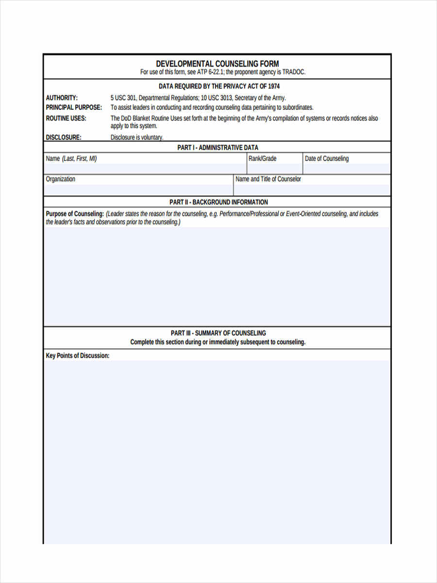 FREE 6 Performance Counseling Forms In PDF