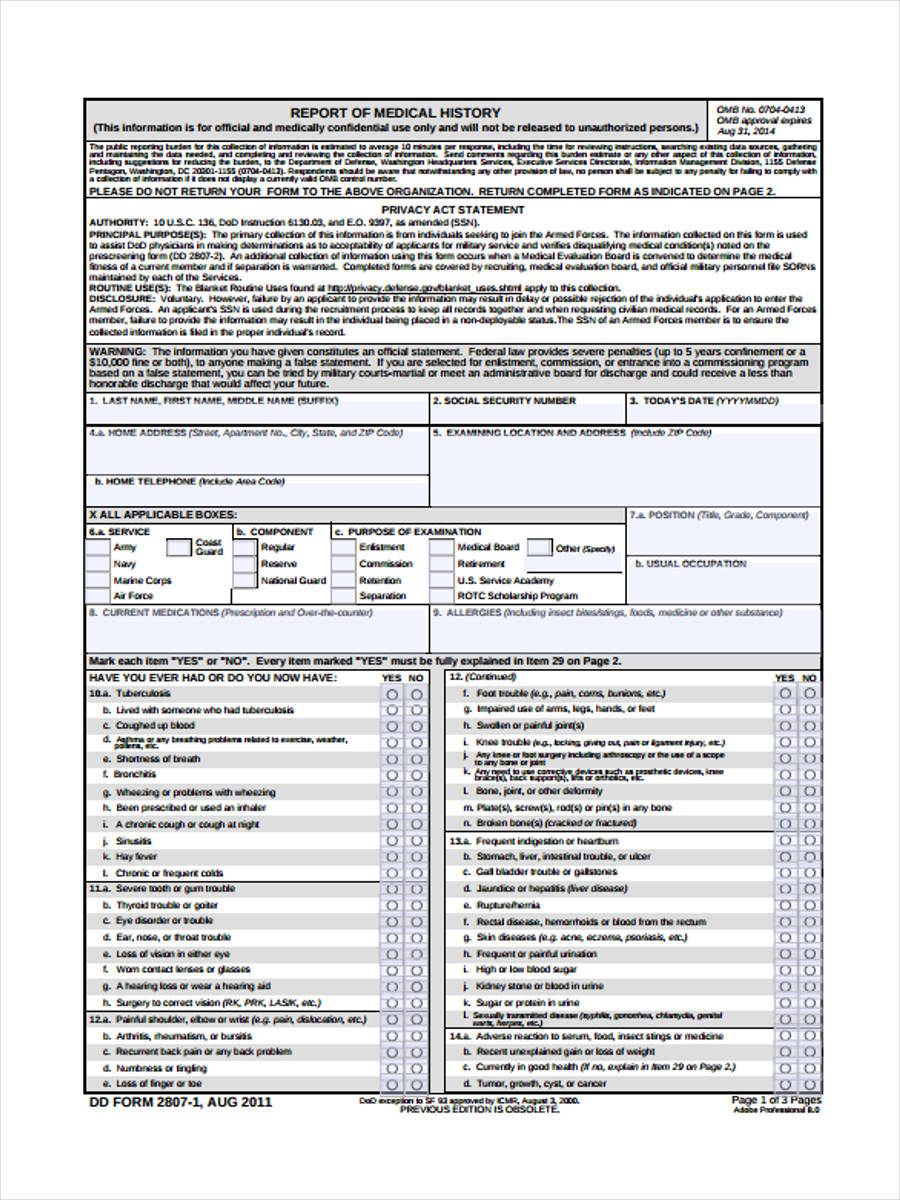 army physical form2