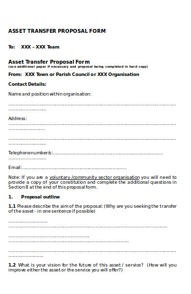 basic asset transfer form