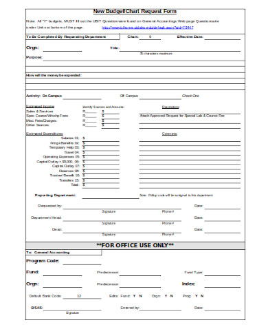 FREE 10+ Sample Budget Request Forms in PDF | MS Word | Excel