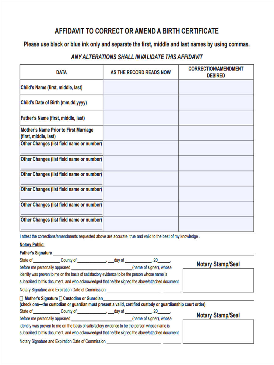 Birth Certificate Correction Form Fill Out And Sign Printable Pdf My XXX